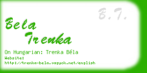 bela trenka business card